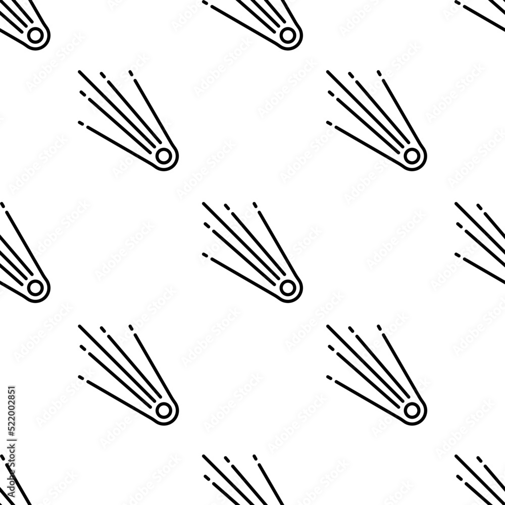 Poster comet icon pattern. seamless comet pattern on white background.