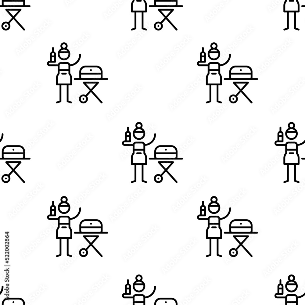 Poster portable icon pattern. seamless portable pattern on white background.
