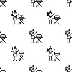 portable icon pattern. Seamless portable pattern on white background.