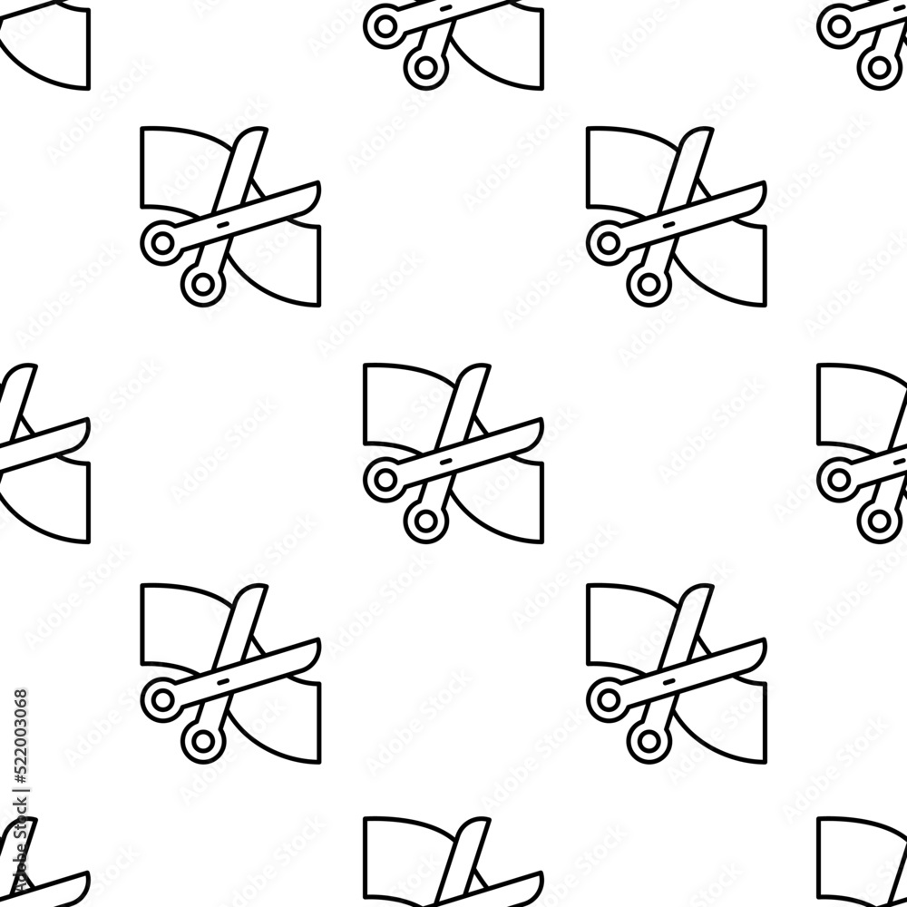 Aufkleber scissors icon pattern. seamless scissors pattern on white background.