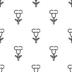 flower icon pattern. Seamless flower pattern on white background.