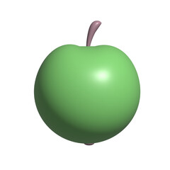 GREEN 3D APPLE ILLUSTRATION FILE