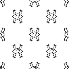 vision icon pattern. Seamless vision pattern on white background.
