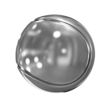 Tennis ball metal isolated