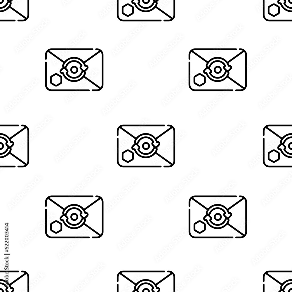 Aufkleber email icon pattern. seamless email pattern on white background.