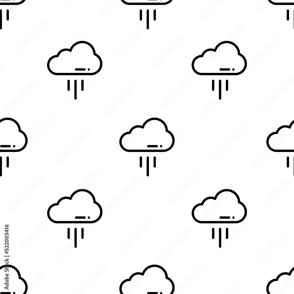 Poster cloud icon pattern. seamless cloud pattern on white background.