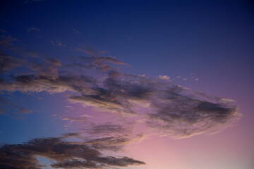 sunset sky with beautiful clouds
