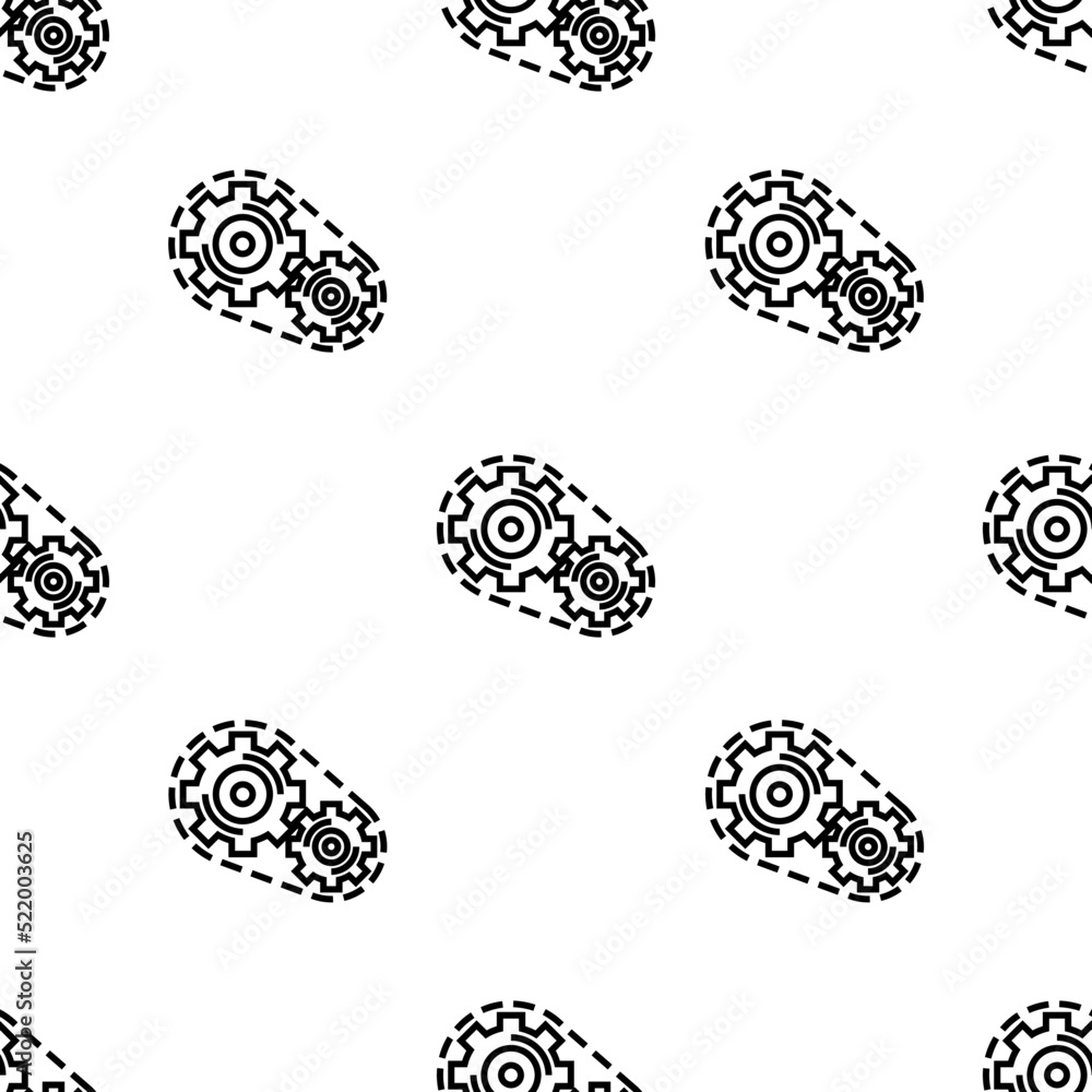 Poster setting icon pattern. seamless setting pattern on white background.
