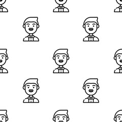 groom icon pattern. Seamless groom pattern on white background.