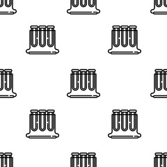 test tubes icon pattern. Seamless test tubes pattern on white background.