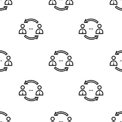 network icon pattern. Seamless network pattern on white background.