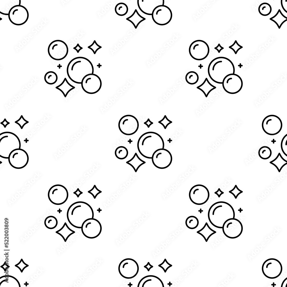 Poster bubble icon pattern. seamless bubble pattern on white background.