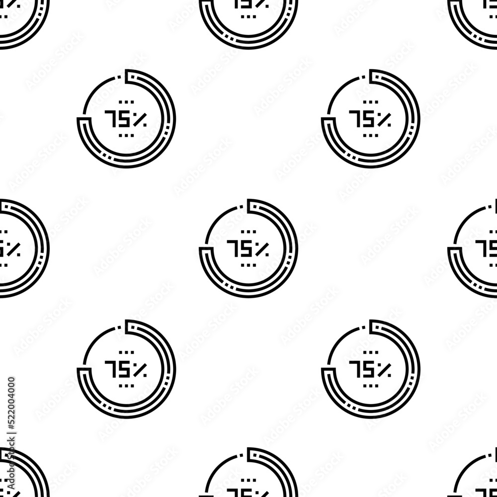 Poster percentage icon pattern. seamless percentage pattern on white background.