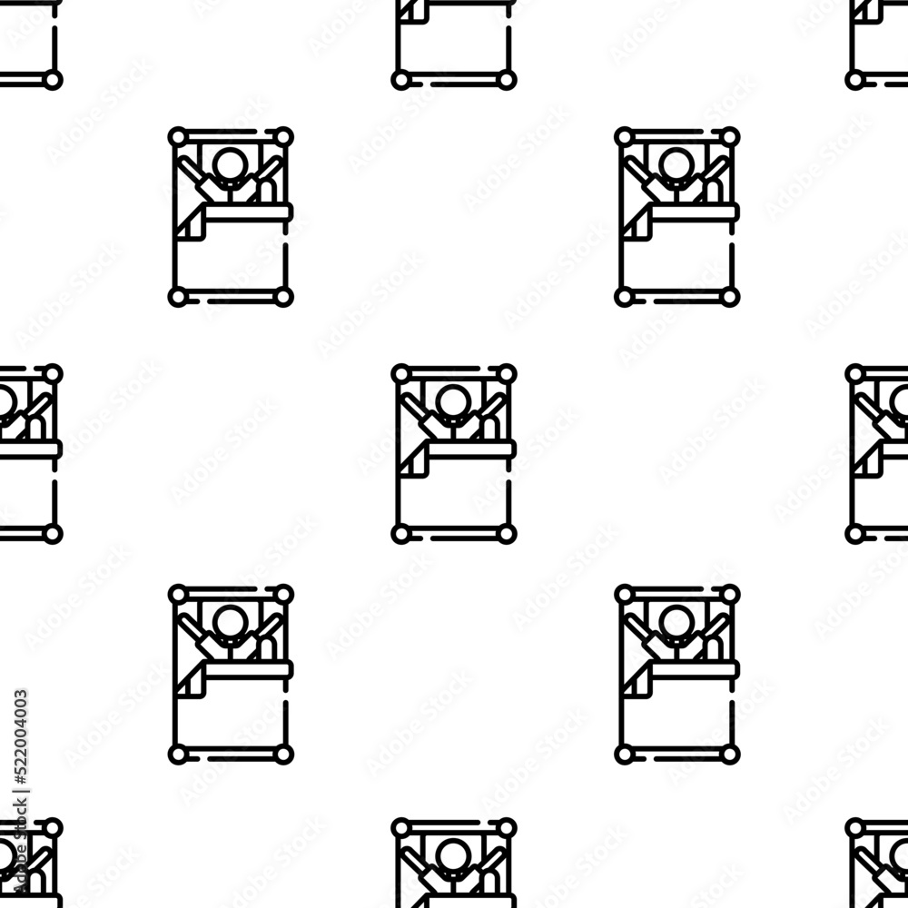 Poster wake up icon pattern. seamless wake up pattern on white background.