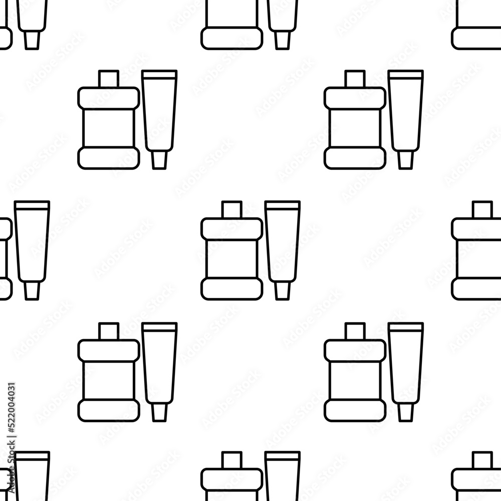 Poster toothpaste icon pattern. seamless toothpaste pattern on white background.