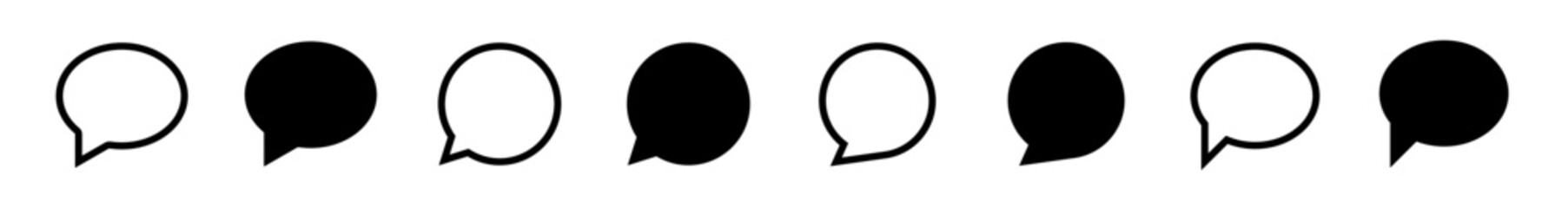 Fototapeta na wymiar Speech bubble icon. Conversation icon. Empty speech bubbles. Vector illustration
