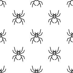 spider icon pattern. Seamless spider pattern on white background.