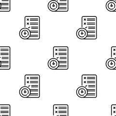 planning icon pattern. Seamless planning pattern on white background.