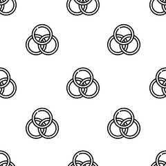 rings icon pattern. Seamless rings pattern on white background.