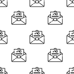 mail icon pattern. Seamless mail pattern on white background.