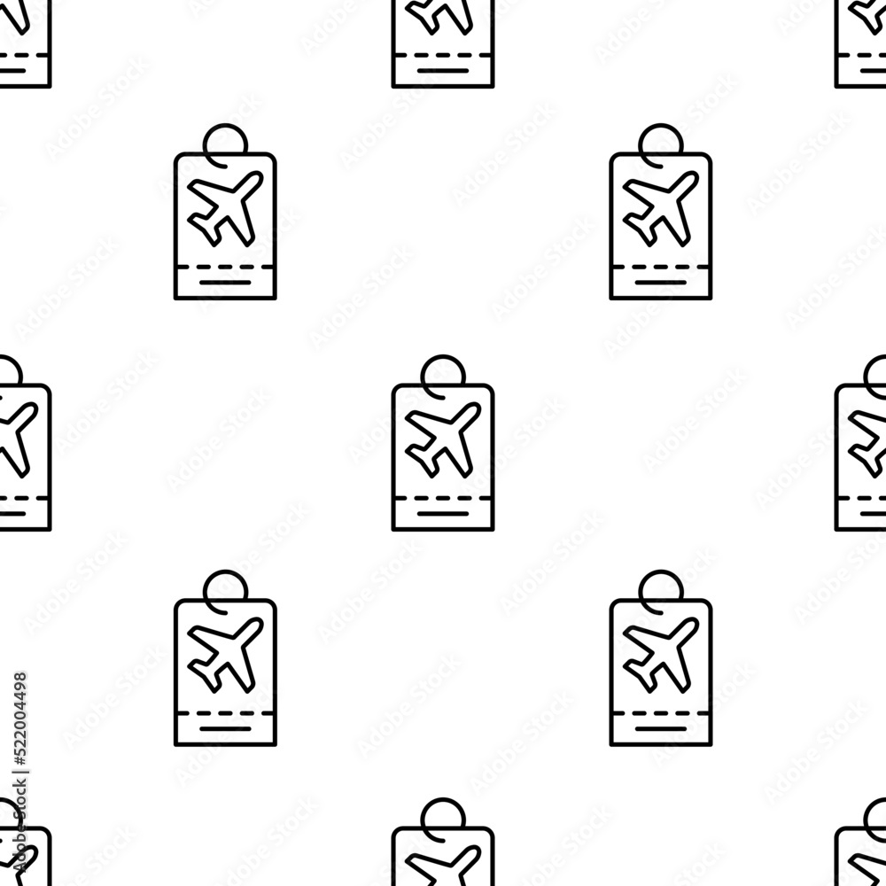 Poster tag icon pattern. seamless tag pattern on white background.