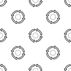 repeat icon pattern. Seamless repeat pattern on white background.
