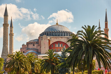 Fototapeta na wymiar Santa sofia mosque. Historic landmark place in Istambul, Turkey