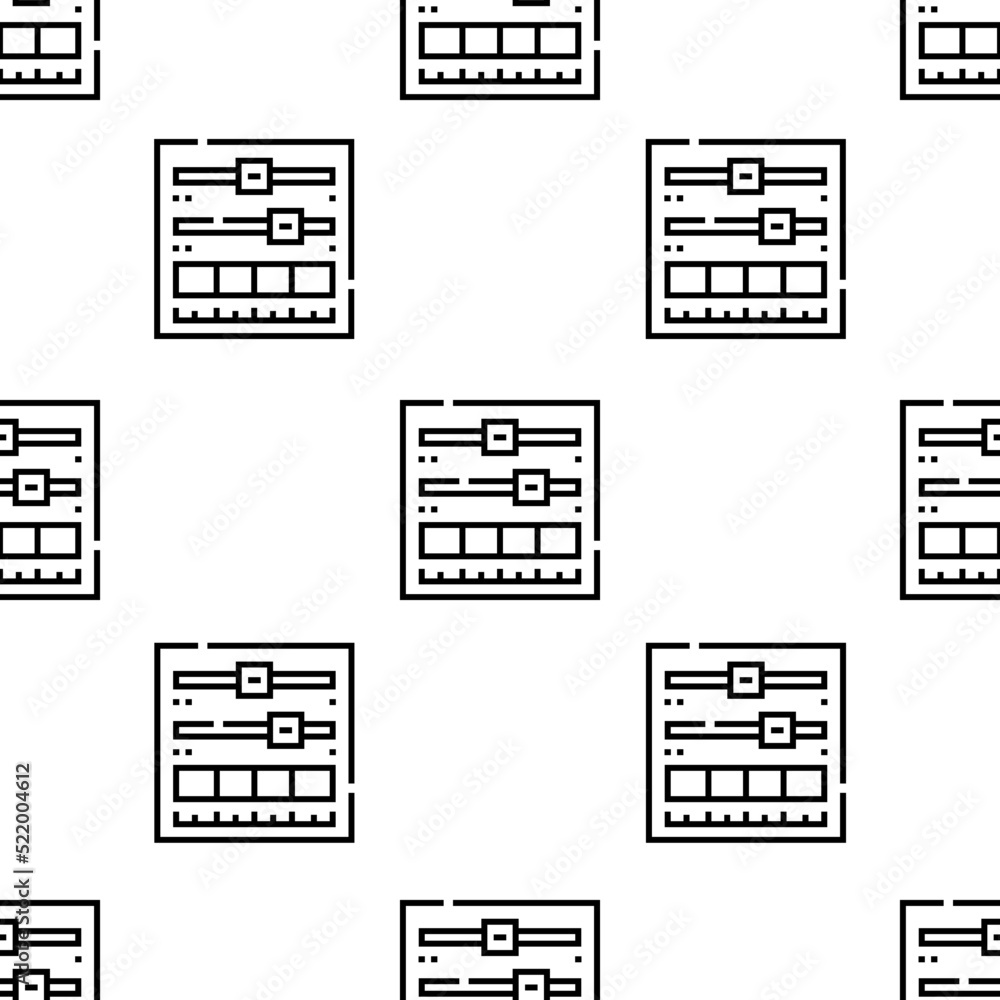 Poster setting icon pattern. seamless setting pattern on white background.