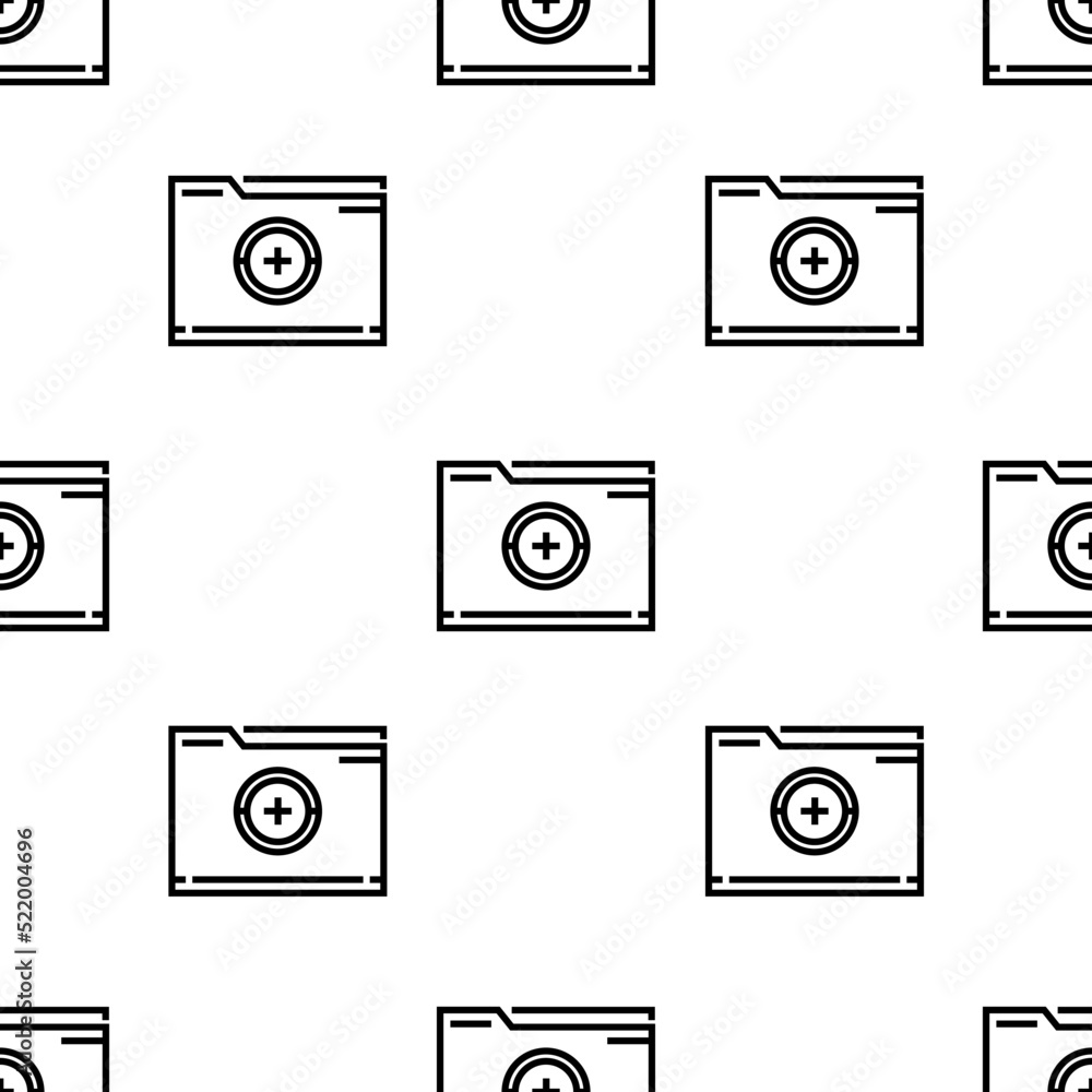 Poster folder icon pattern. seamless folder pattern on white background.