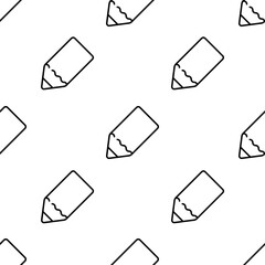 pencil icon pattern. Seamless pencil pattern on white background.