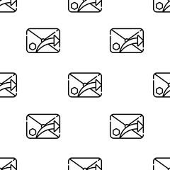 email icon pattern. Seamless email pattern on white background.