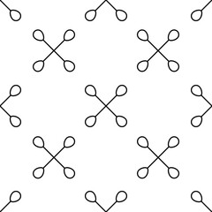 cotton swab icon pattern. Seamless cotton swab pattern on white background.