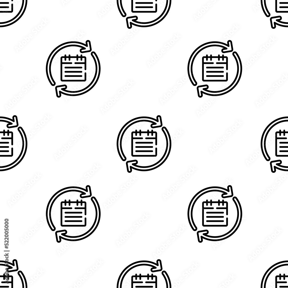 Aufkleber calendar icon pattern. seamless calendar pattern on white background.