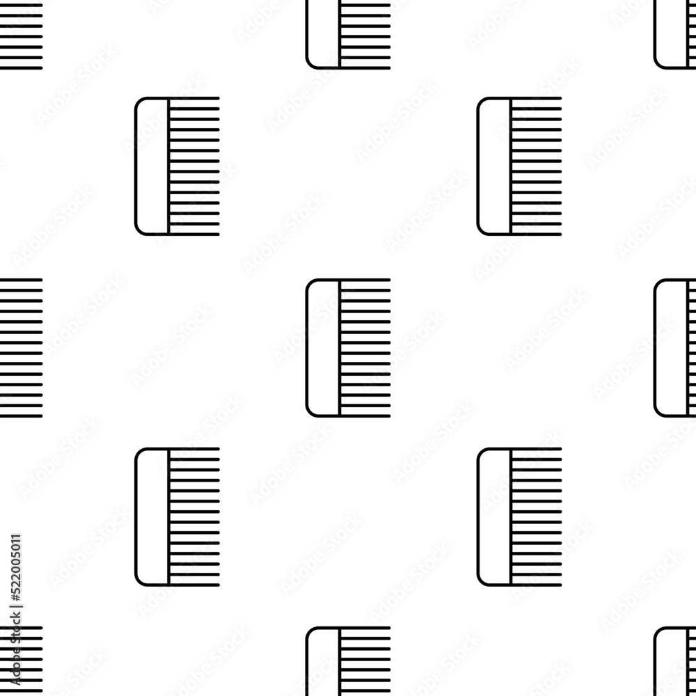 Aufkleber comb icon pattern. seamless comb pattern on white background.