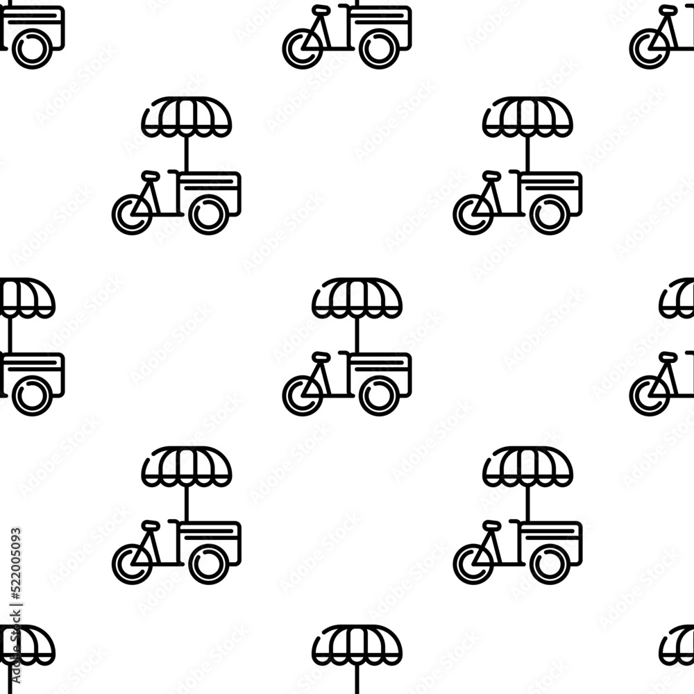 Aufkleber stand icon pattern. seamless stand pattern on white background.
