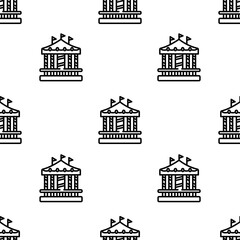 carousel icon pattern. Seamless carousel pattern on white background.