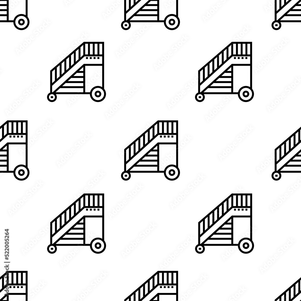 Aufkleber ladder icon pattern. seamless ladder pattern on white background.