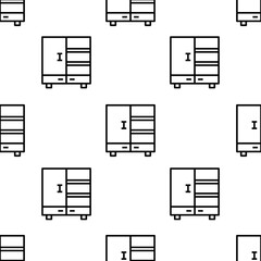 closet icon pattern. Seamless closet pattern on white background.