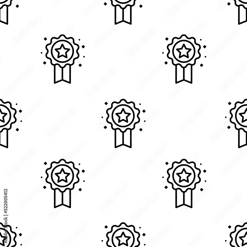 Poster badge icon pattern. seamless badge pattern on white background.