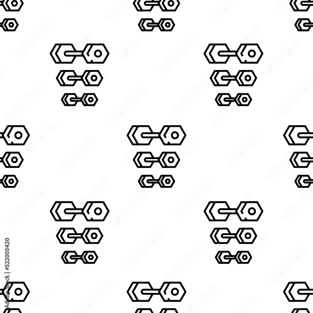 Poster dumbbell icon pattern. seamless dumbbell pattern on white background.