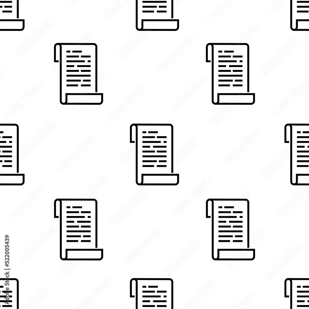 Poster paper icon pattern. seamless paper pattern on white background.