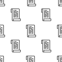 paper icon pattern. Seamless paper pattern on white background.