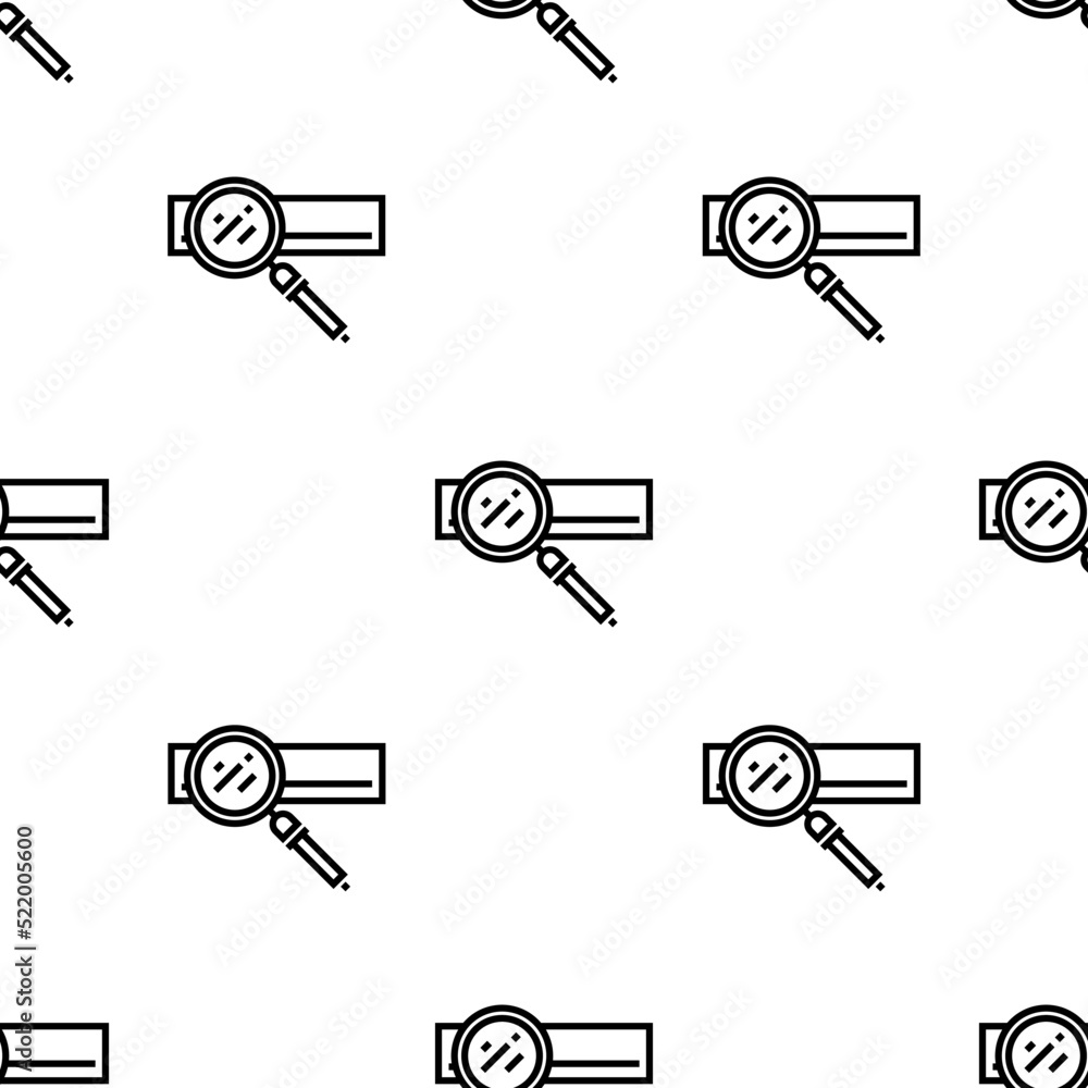 Aufkleber search engine icon pattern. seamless search engine pattern on white background.
