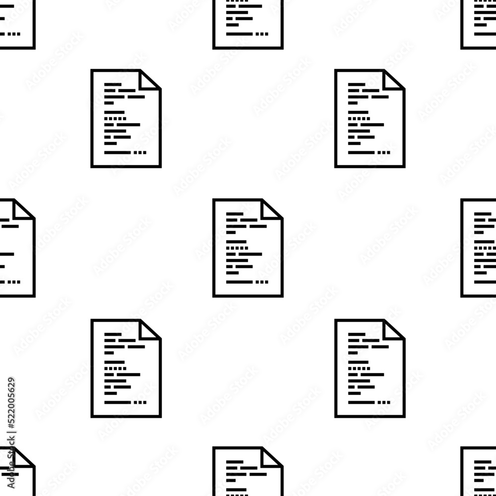 Poster file icon pattern. seamless file pattern on white background.