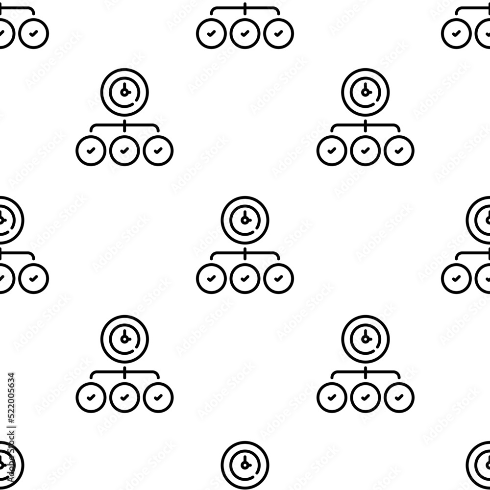 Poster task icon pattern. seamless task pattern on white background.