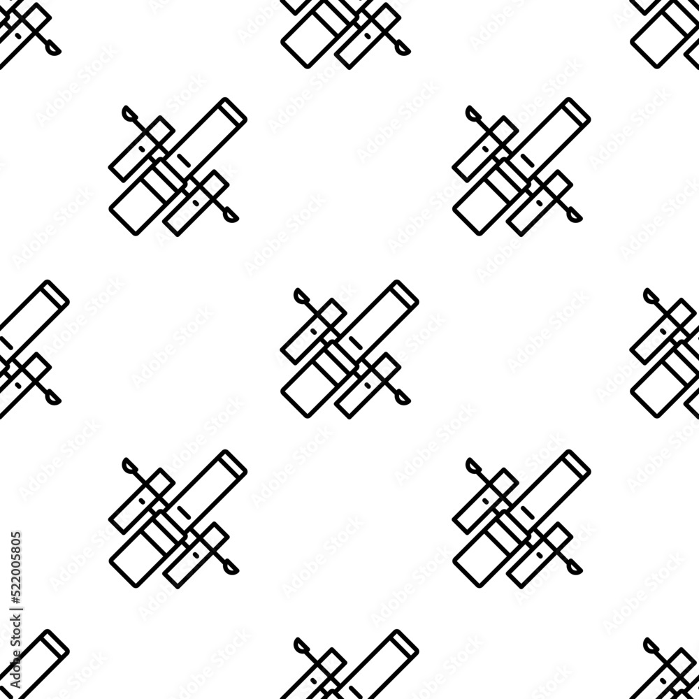 Poster hubble space telescope icon pattern. seamless hubble space telescope pattern on white background.