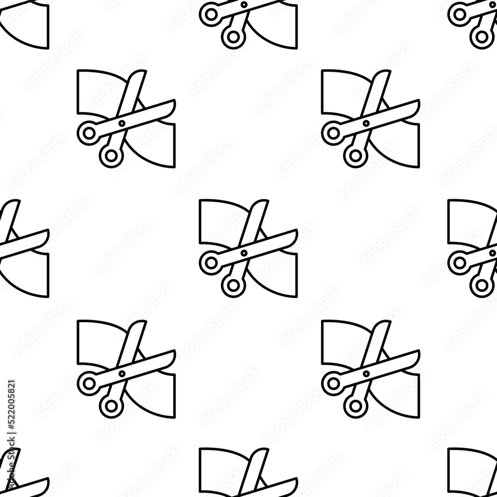 Aufkleber scissors icon pattern. seamless scissors pattern on white background.