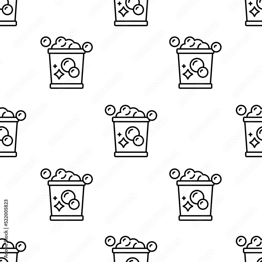 Aufkleber bucket icon pattern. seamless bucket pattern on white background.