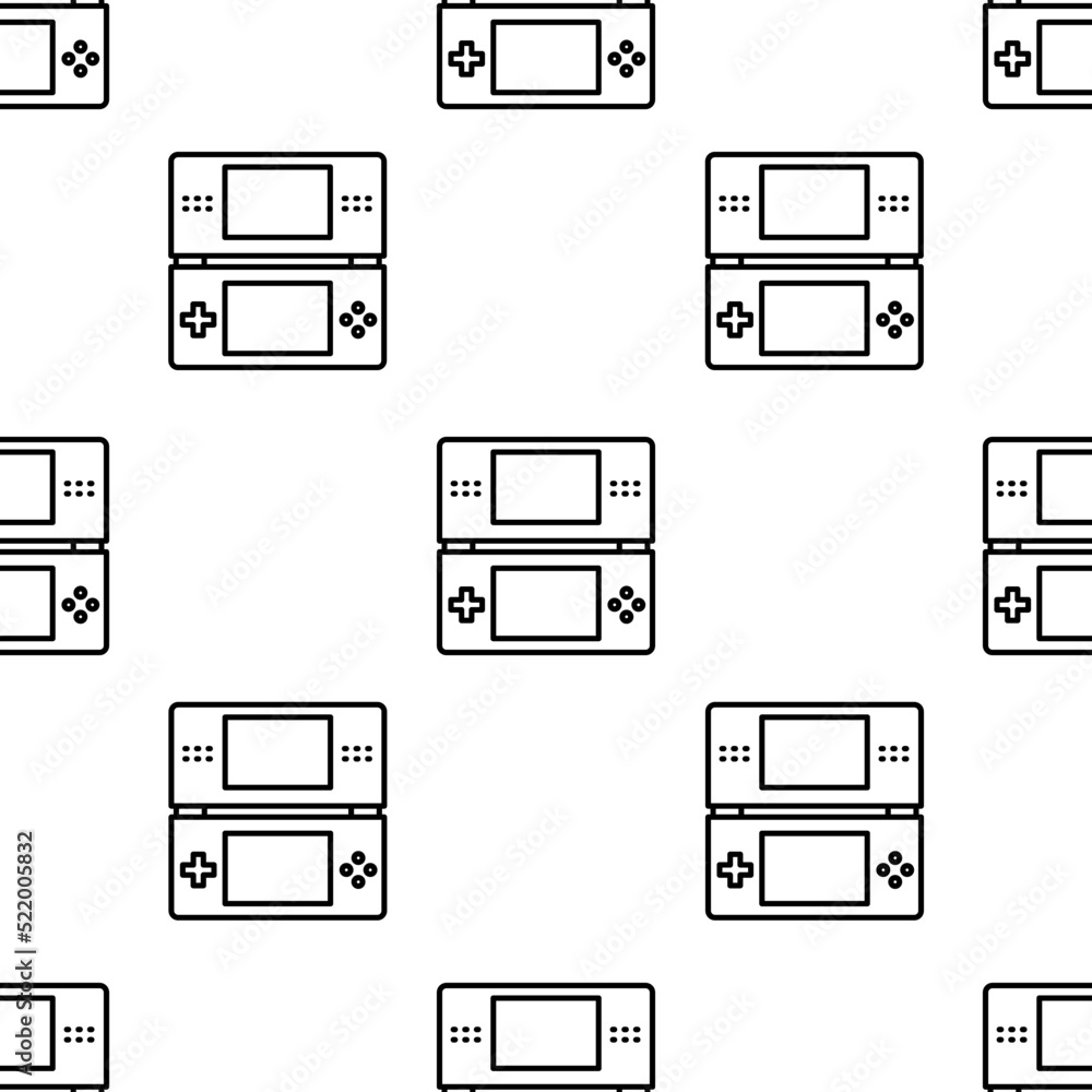 Poster console icon pattern. seamless console pattern on white background.