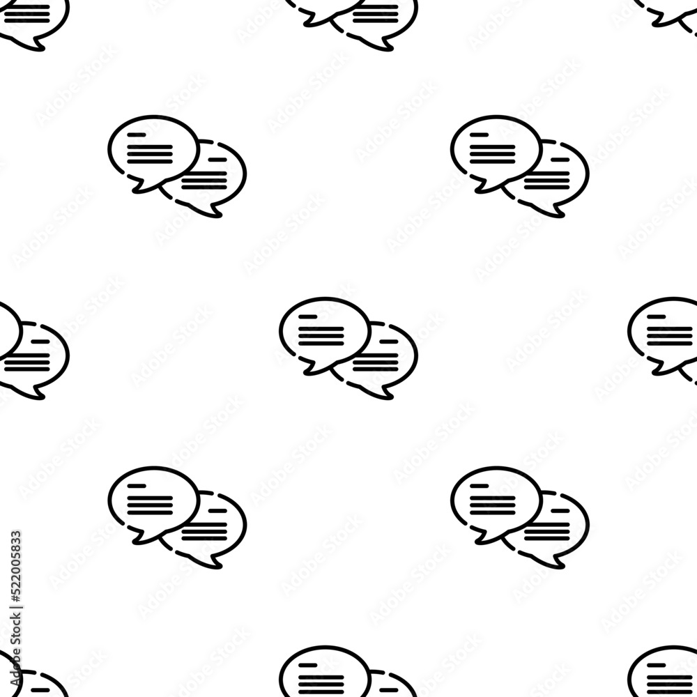 Poster chat icon pattern. seamless chat pattern on white background.